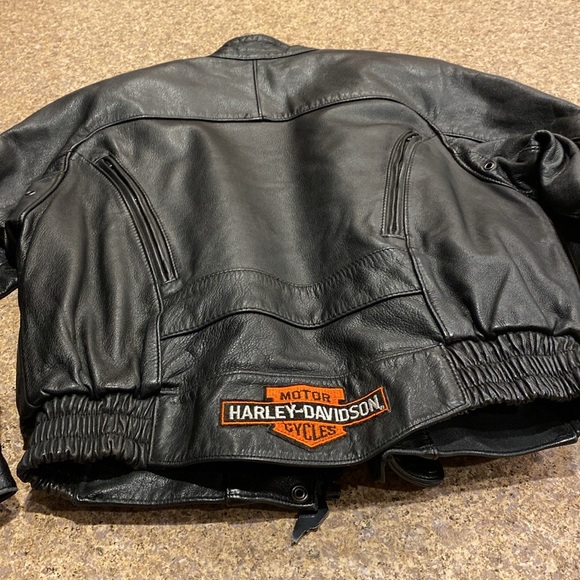 Harley-Davidson Vintage Leather Motorcycle Riding Jacket 32/4 With HOG Pin - Picture 14 of 17